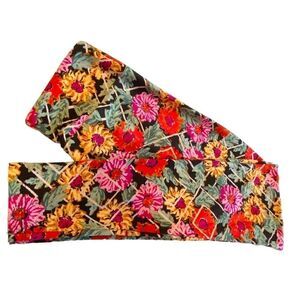 1235 LuLaRoe Leggings Size OS Red Pink Marigold Flower Print New